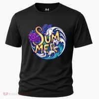 Summer Tropical Ocean Wave Cooling Performance Crew T-Shirt thumb 0