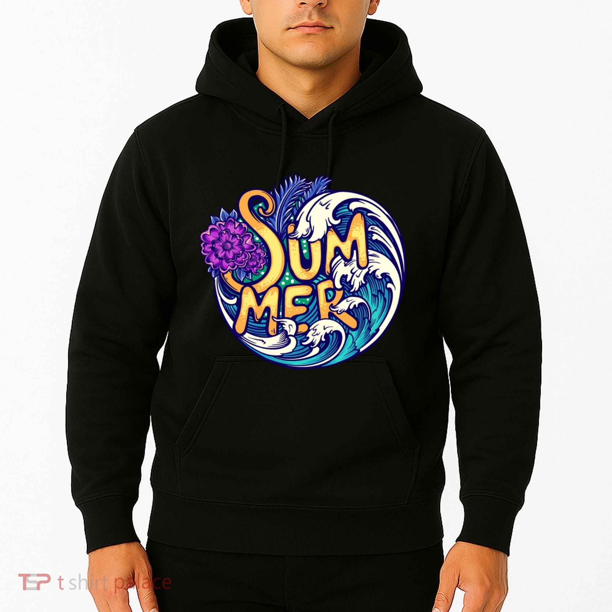 Summer Tropical Ocean Wave Hoodie