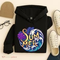 Summer Tropical Ocean Wave Hoodie thumb 4