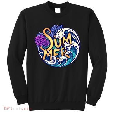 Summer Tropical Ocean Wave Sweatshirt