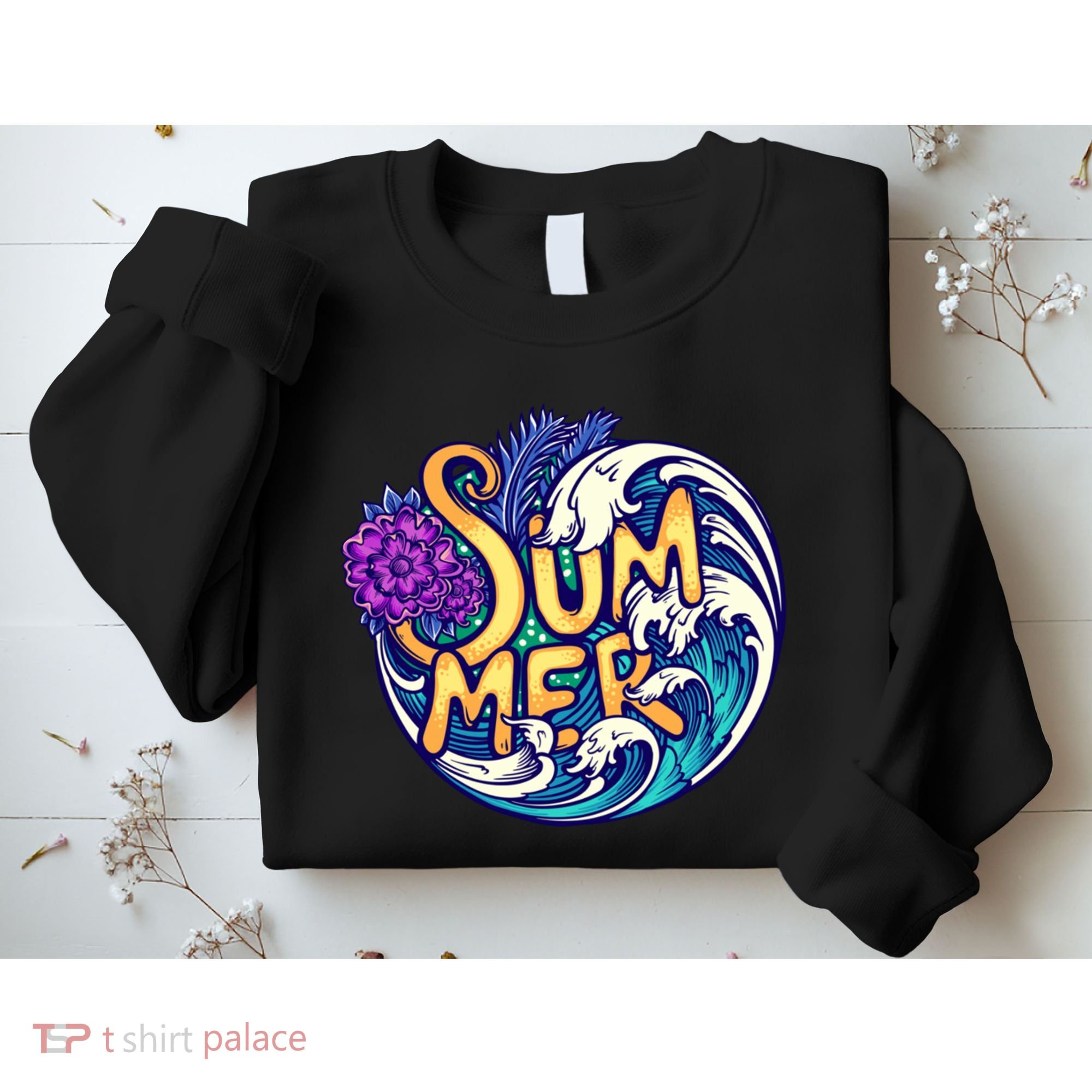 Summer Tropical Ocean Wave Sweatshirt