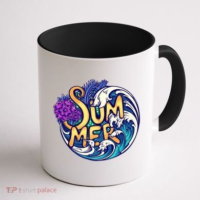 Summer Tropical Ocean Wave Coffee Mug back