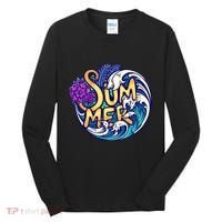 Summer Tropical Ocean Wave Tall Long Sleeve Shirt thumb 0