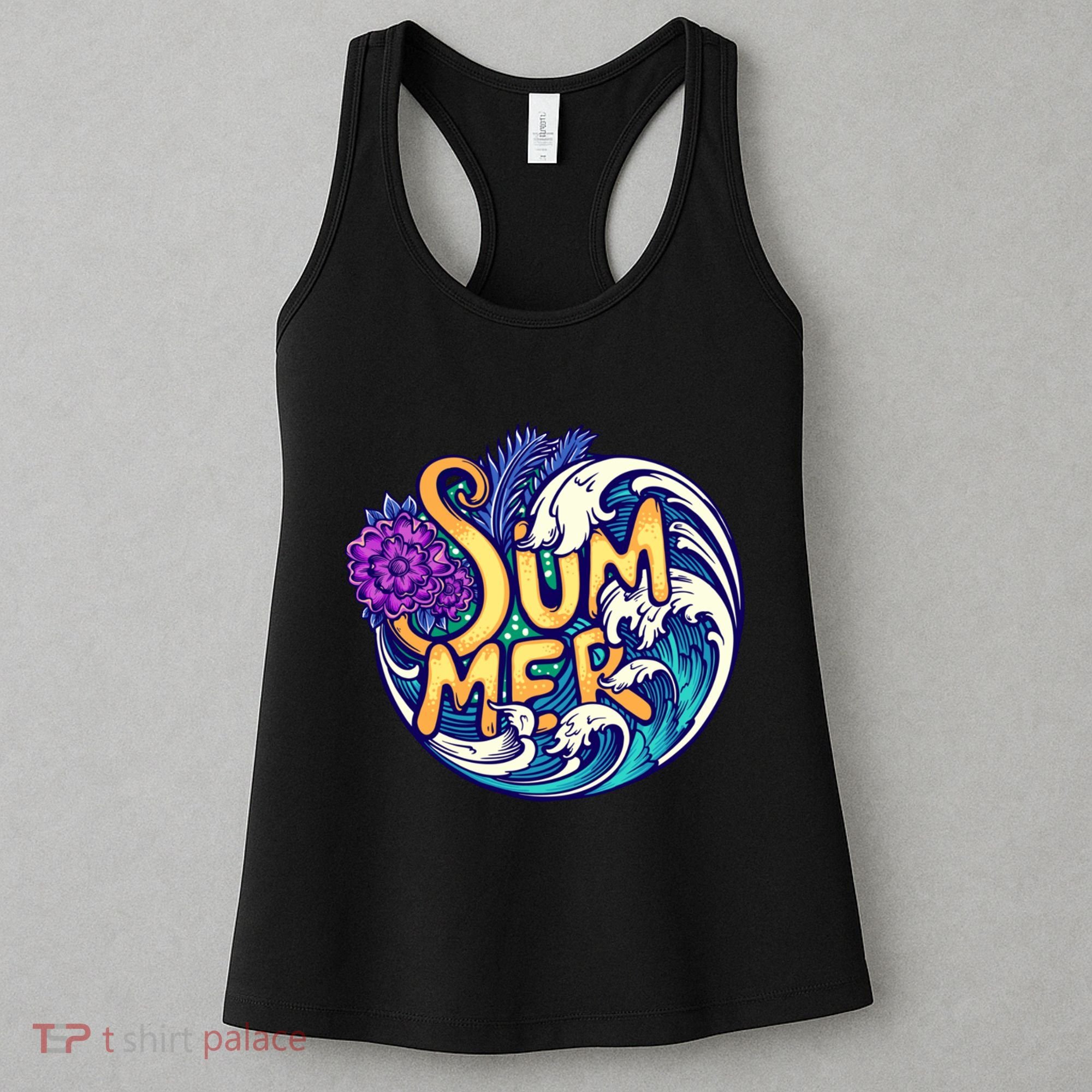Summer Tropical Ocean Wave Women's Tank Top