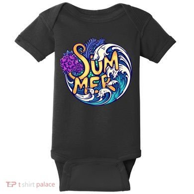 Summer Tropical Ocean Wave Baby Bodysuit