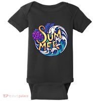 Summer Tropical Ocean Wave Baby Bodysuit thumb 0