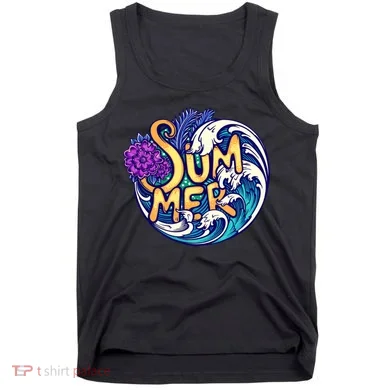 Summer Tropical Ocean Wave Tank Top