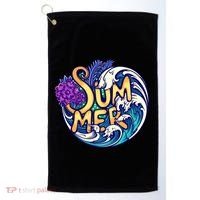 Summer Tropical Ocean Wave Golf Towel thumb 0