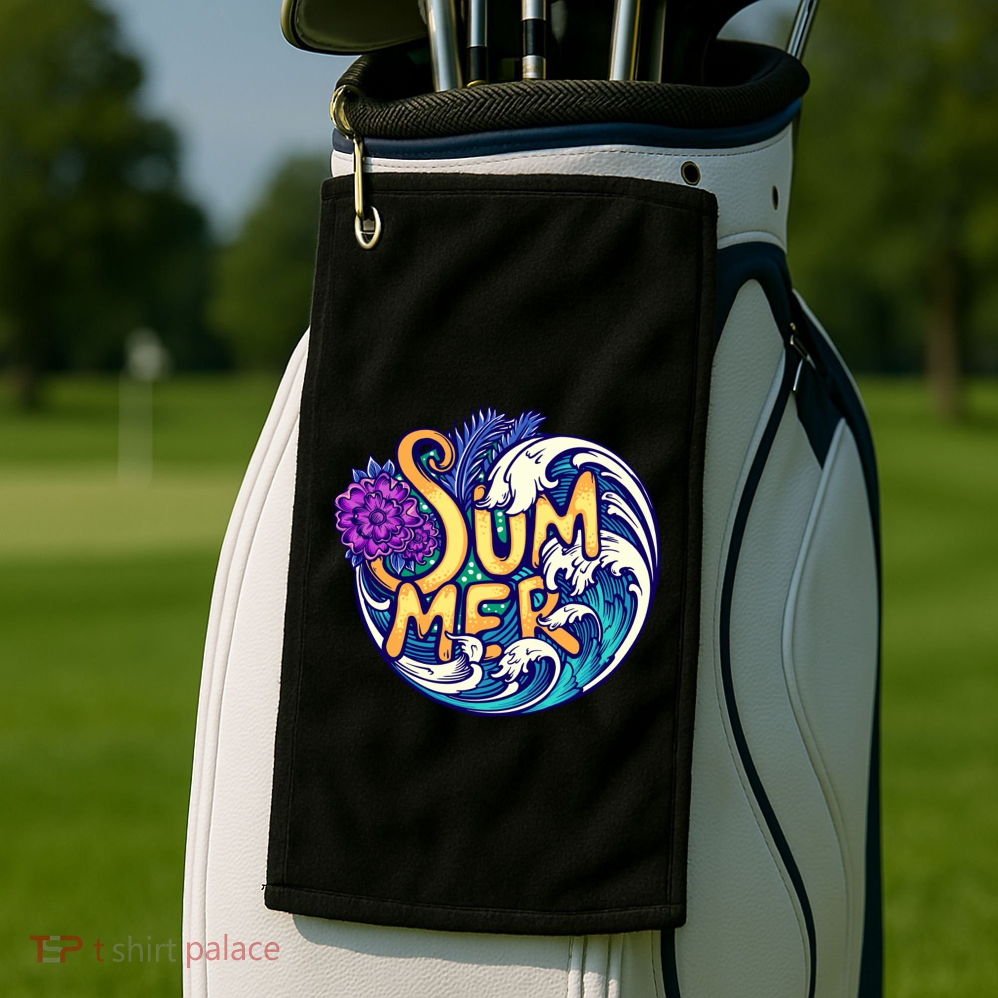 Summer Tropical Ocean Wave Golf Towel