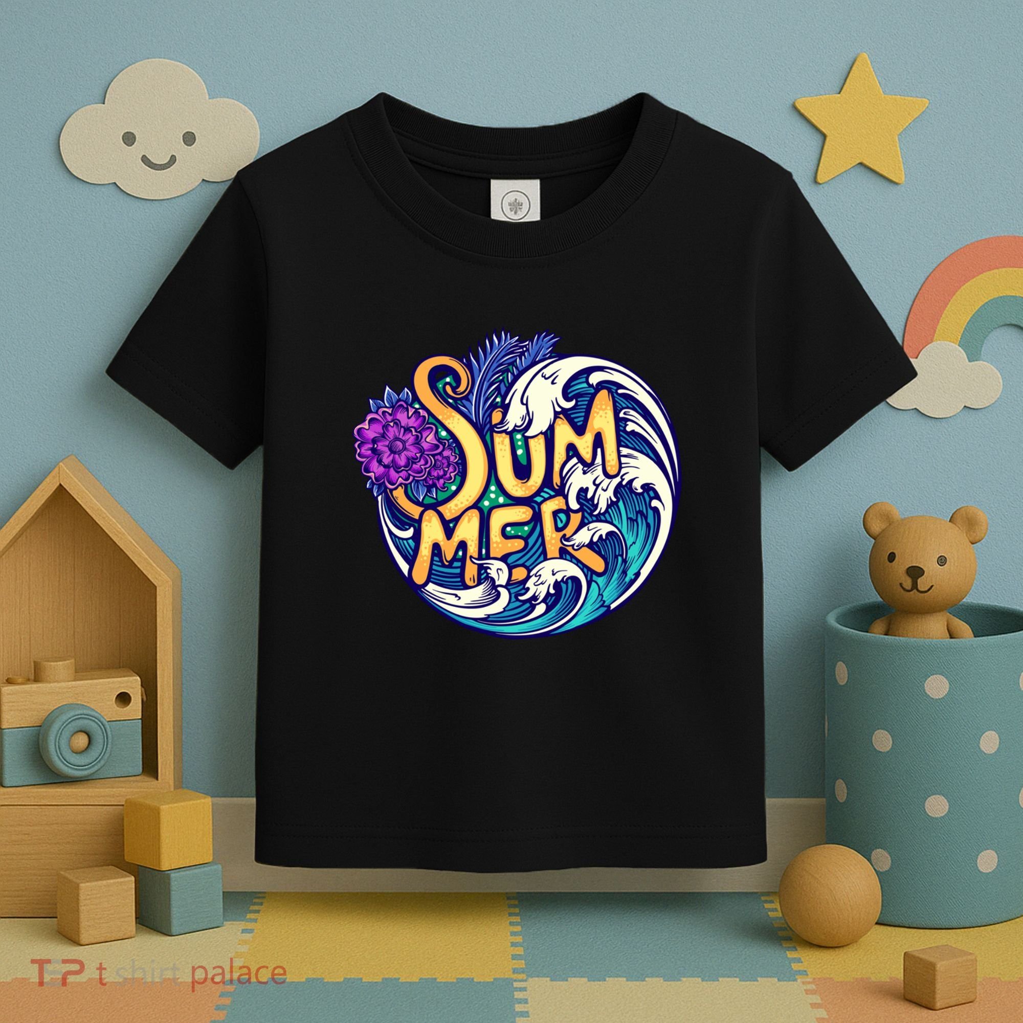 Summer Tropical Ocean Wave Toddler T-Shirt