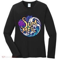 Summer Tropical Ocean Wave Women's Long Sleeve Shirt thumb 0