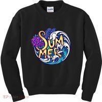 Summer Tropical Ocean Wave Kids Sweatshirt thumb 0