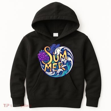 Summer Tropical Ocean Wave Kids Hoodie