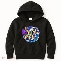 Summer Tropical Ocean Wave Kids Hoodie thumb 0