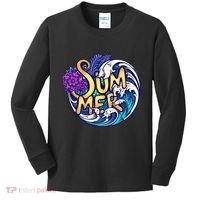 Summer Tropical Ocean Wave Kids Long Sleeve Shirt thumb 0