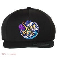 Summer Tropical Ocean Wave Wool Snapback Cap thumb 0