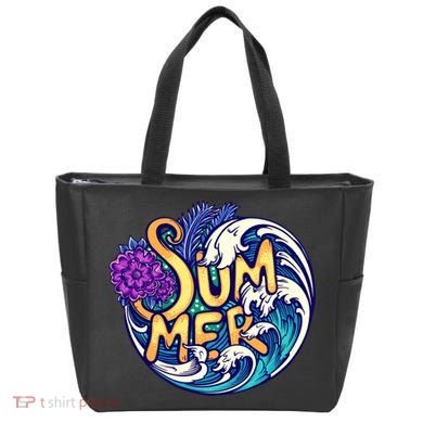 Summer Tropical Ocean Wave Tote Bag