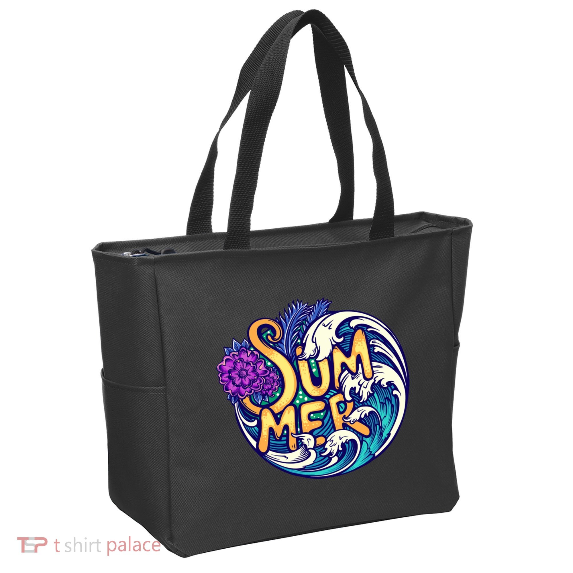 Summer Tropical Ocean Wave Tote Bag