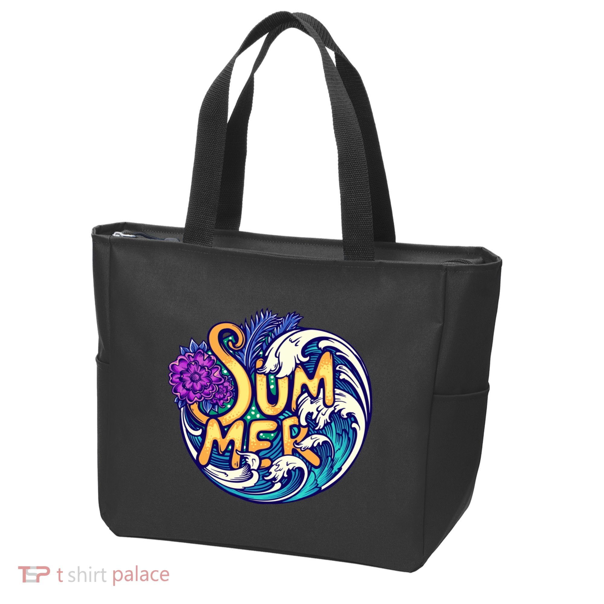 Summer Tropical Ocean Wave Tote Bag