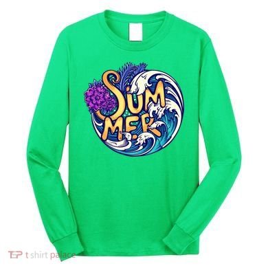 Summer Tropical Ocean Wave Long Sleeve Shirt