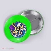 Summer Tropical Ocean Wave Button thumb 0