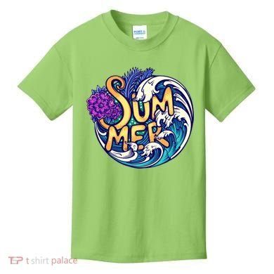 Summer Tropical Ocean Wave Kids T-Shirt