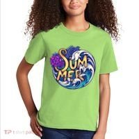 Summer Tropical Ocean Wave Kids T-Shirt thumb 2
