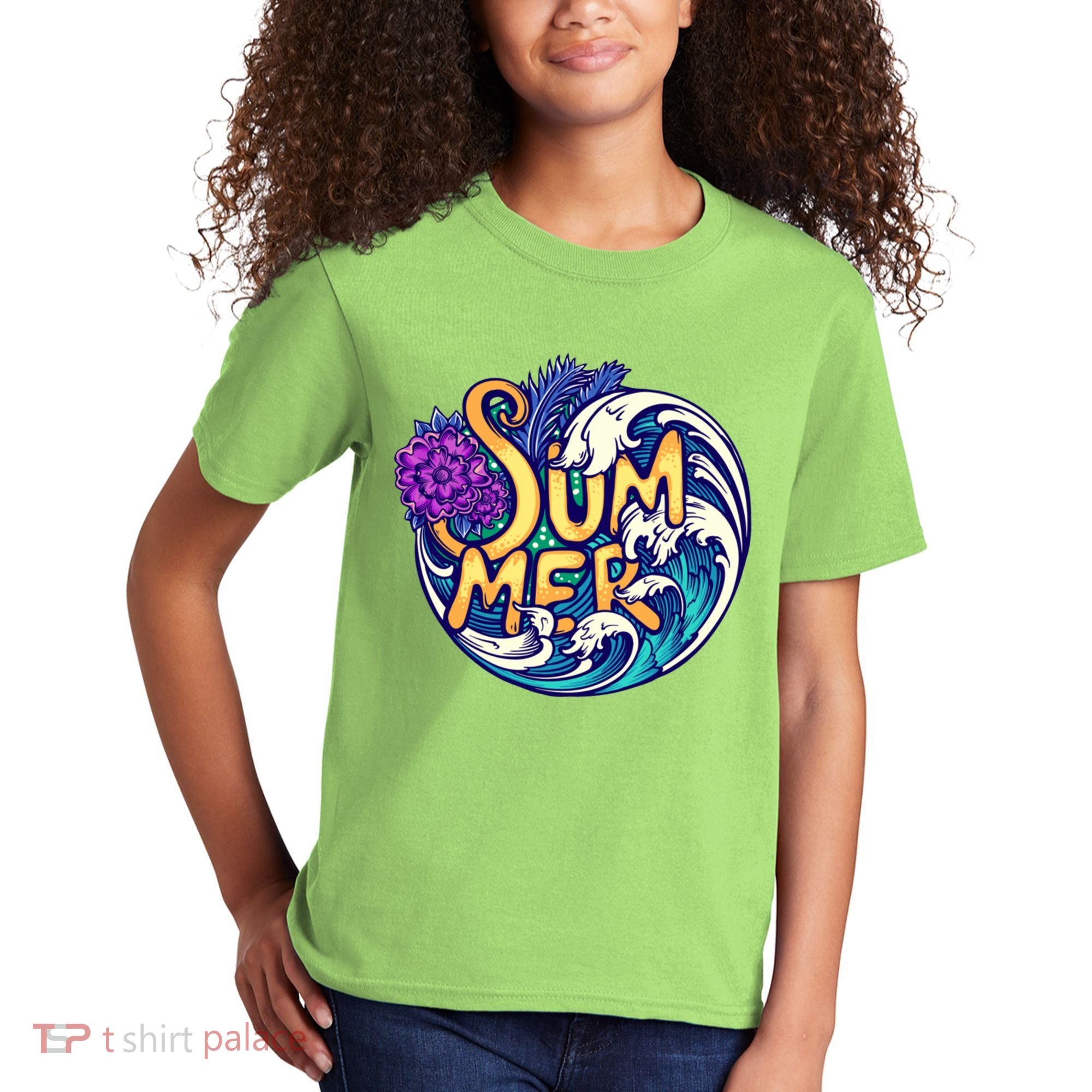 Summer Tropical Ocean Wave Kids T-Shirt