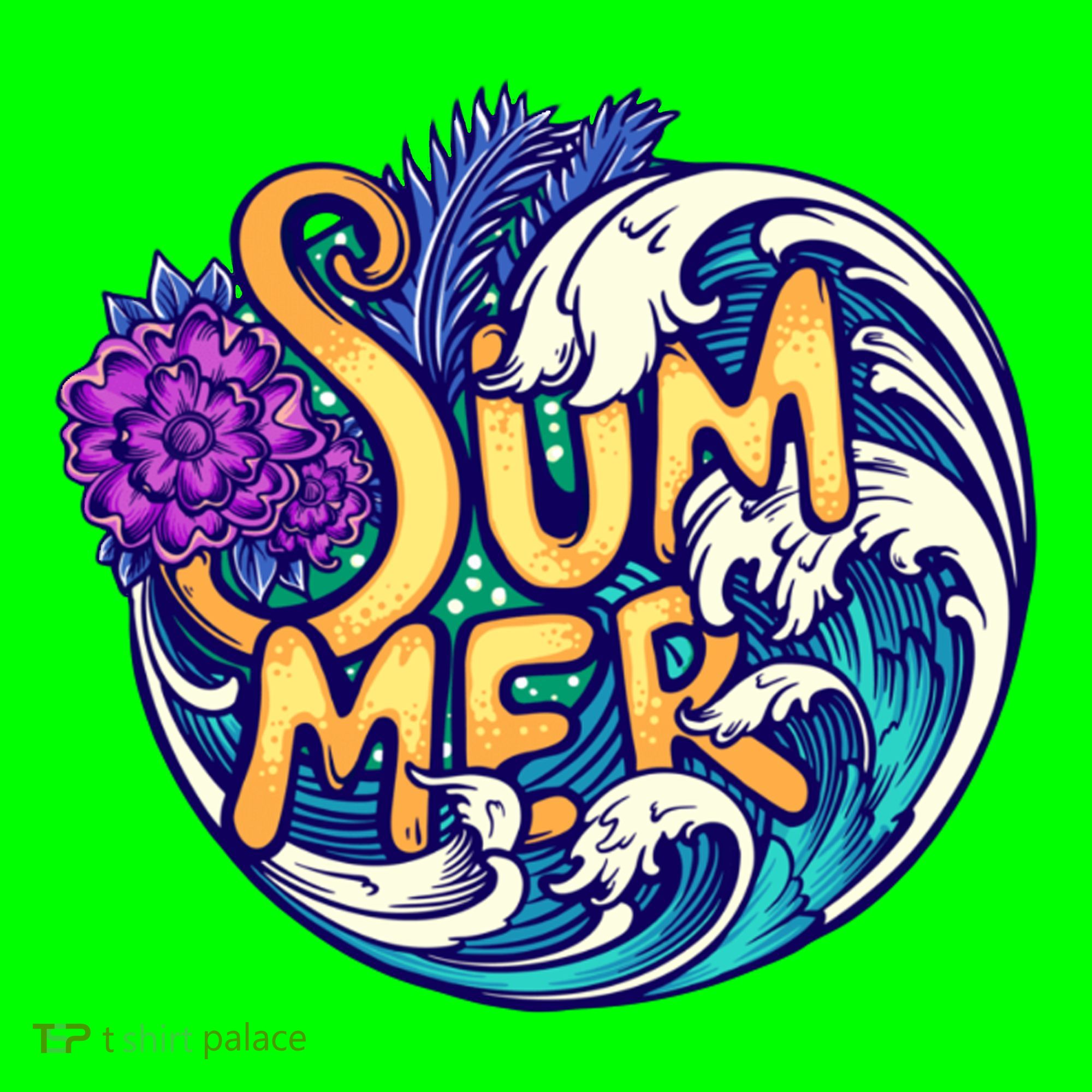 Summer Tropical Ocean Wave Kids T-Shirt