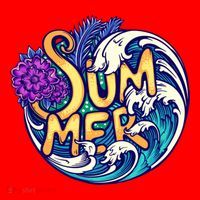 Summer Tropical Ocean Wave Santa Hat thumb 1