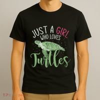 Sea Turtle Ocean Animal Wo Girl Gift Turtle T-Shirt thumb 3