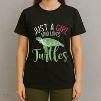 Sea Turtle Ocean Animal Wo Girl Gift Turtle T-Shirt thumb 4