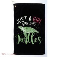 Sea Turtle Ocean Animal Wo Girl Gift Turtle Golf Towel thumb 0