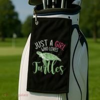 Sea Turtle Ocean Animal Wo Girl Gift Turtle Golf Towel thumb 2