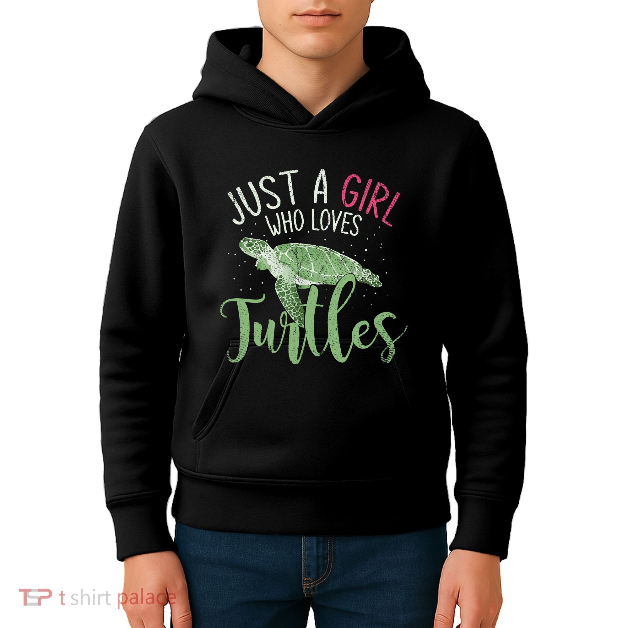 Sea Turtle Ocean Animal Wo Girl Gift Turtle Kids Hoodie