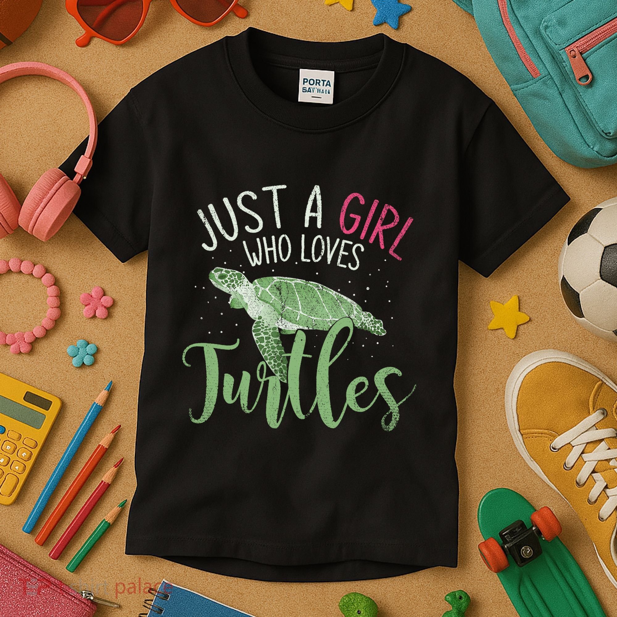 Sea Turtle Ocean Animal Wo Girl Gift Turtle Kids T-Shirt