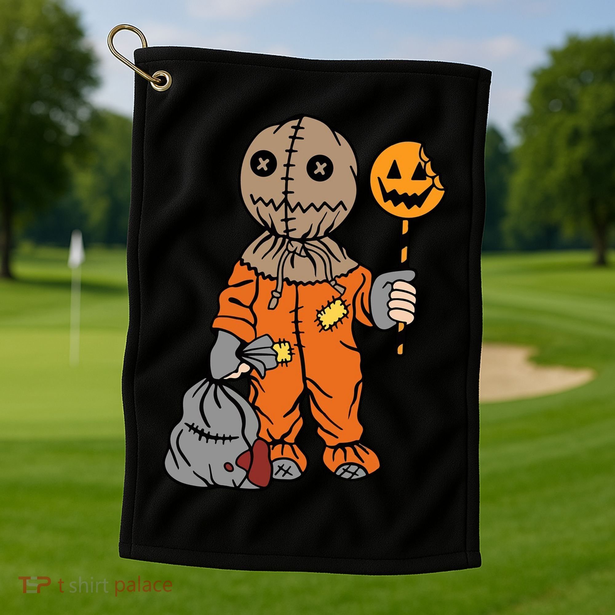 Sam Treat Or Trick Halloween Golf Towel