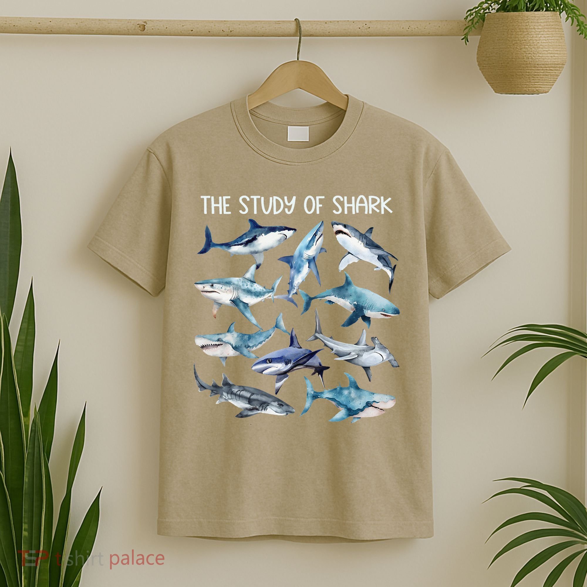 Study Types Of Sharks Protect Shark Ocean Animal Earth Day T-Shirt