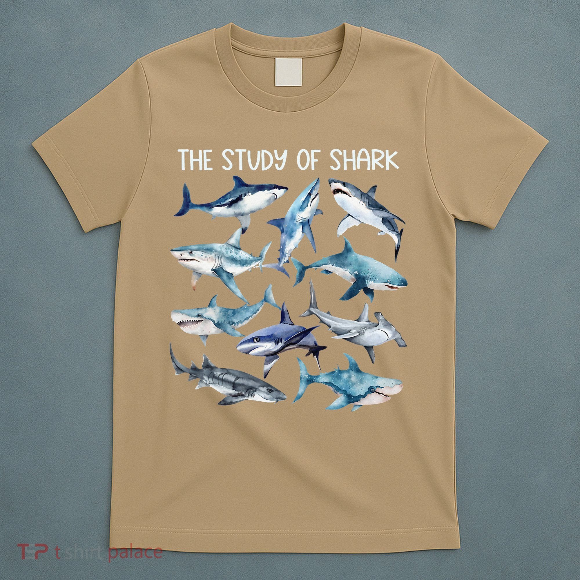 Study Types Of Sharks Protect Shark Ocean Animal Earth Day T-Shirt