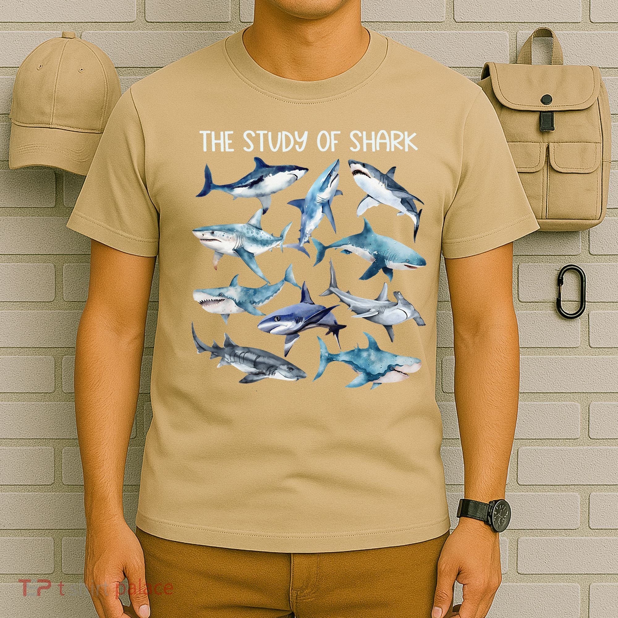 Study Types Of Sharks Protect Shark Ocean Animal Earth Day T-Shirt