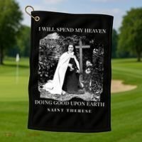 St Therese Of Lisieux Catholic Saint Quotes Golf Towel thumb 1