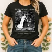 St Therese Of Lisieux Catholic Saint Quotes Women's T-Shirt thumb 2