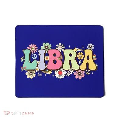 September To October Birthday Groovy Retro Libra Zodiac Sign Gift Mousepad