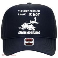 Snowmobiling The Only Problem Snowmobile Winter Sport Hat thumb 0