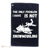 Snowmobiling The Only Problem Snowmobile Winter Sport Golf Towel thumb 0