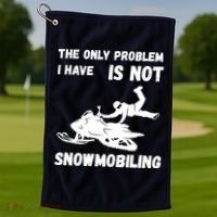 Snowmobiling The Only Problem Snowmobile Winter Sport Golf Towel thumb 1