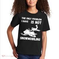 Snowmobiling The Only Problem Snowmobile Winter Sport Kids T-Shirt thumb 2