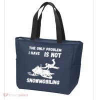 Snowmobiling The Only Problem Snowmobile Winter Sport Tote Bag thumb 3