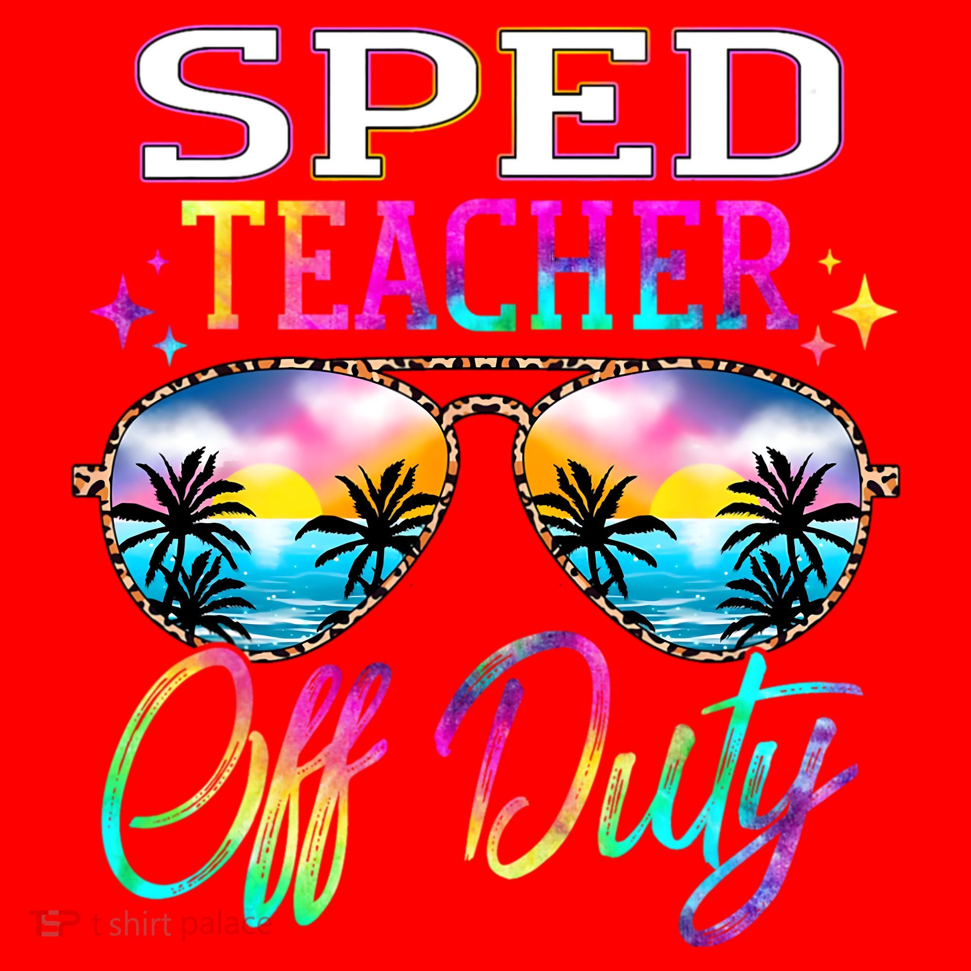 SPED Teacher Off Duty Last Day Of School Teacher Summer Santa Hat