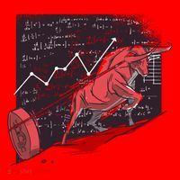 Stock Market Bitcoin Bull Santa Hat thumb 1